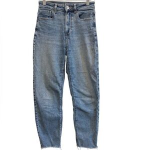 American Eagle Women’s Denim Mom Straight High Rise Stretch Jeans | Size 00